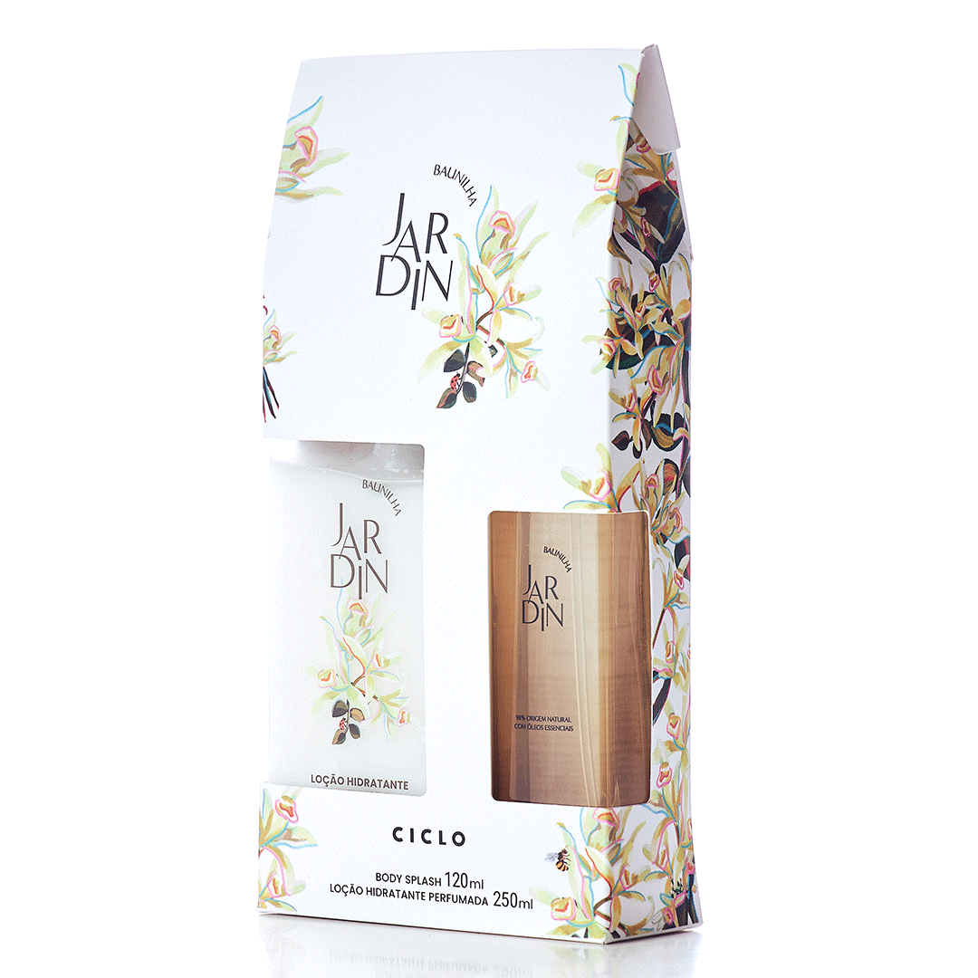 Estojo Jardin Baunilha (Body Splash 120ml + Loção Hidratante 250ml)