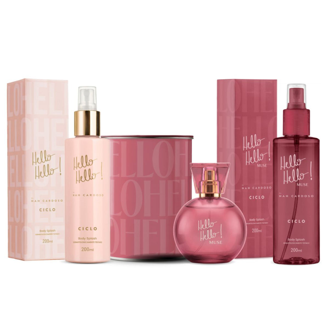 Combo Body Splash Hello Hello + Deo Colônia Muse 100ml + Body Splash Muse Ciclo