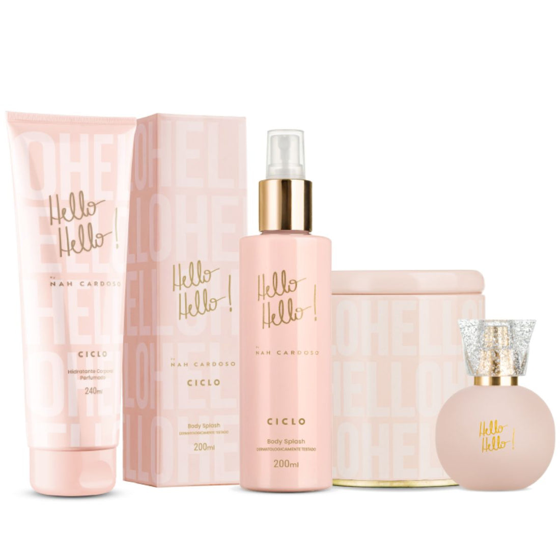 Combo Linha Hello Hello Deo Colônia 50ml + Hidratante + Body Splash