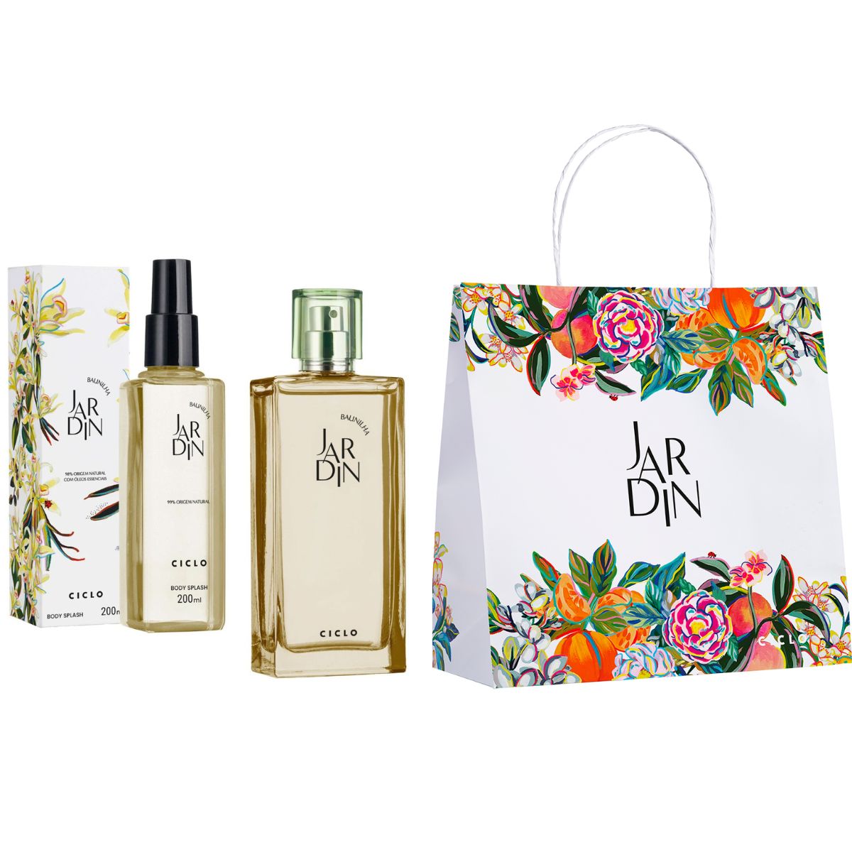 Combo Jardin Baunilha Deo Colônia 100ml + Body Splash + Sacola Presenteável
