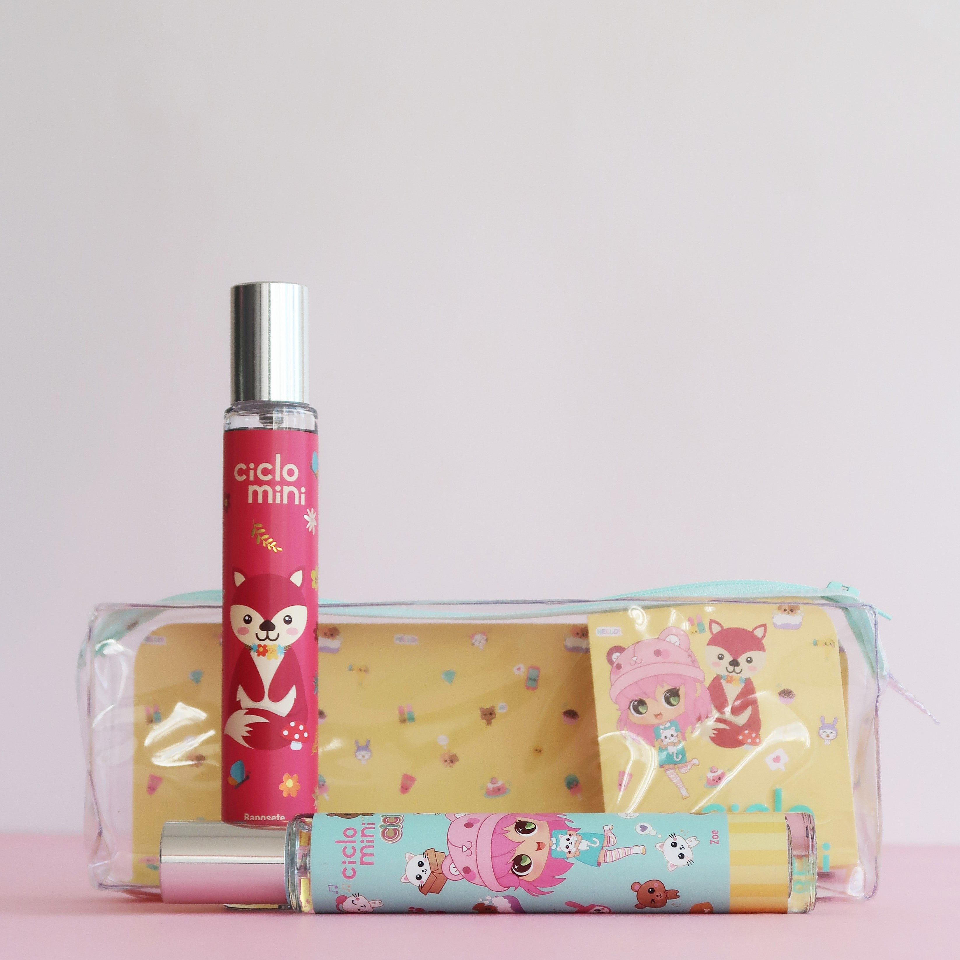 Estojo Deo Colônia Mini Raposete 30ml + Deo Colônia Cici Zoe 30ml - Ciclo Cosméticos