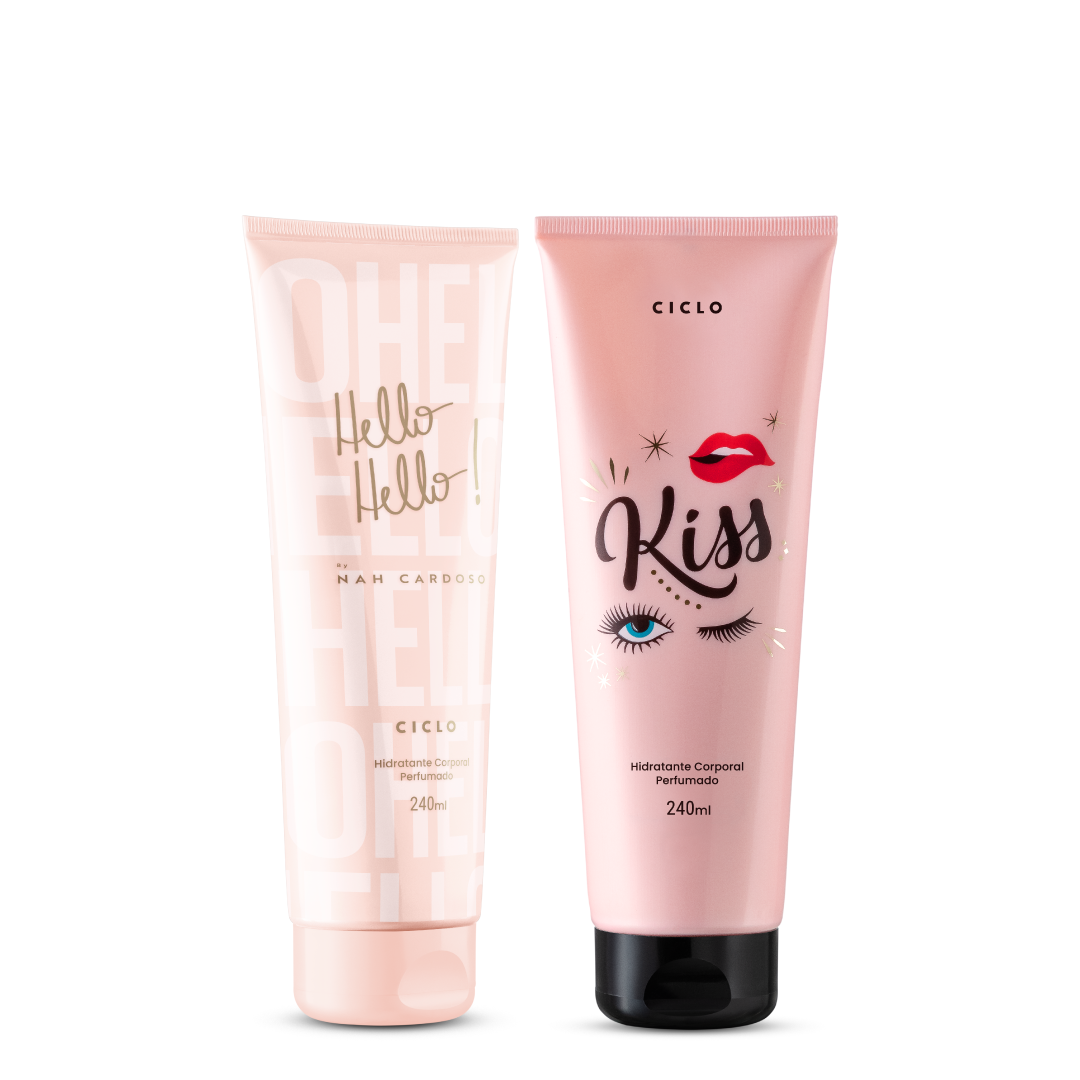 Combo Loção Hidratante Kiss + Hello Hello 240ml