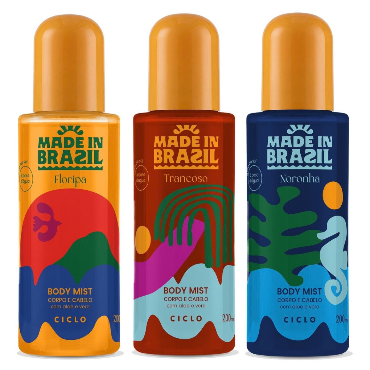 Combo Body Mist Noronha + Trancoso + Floripa 200ml