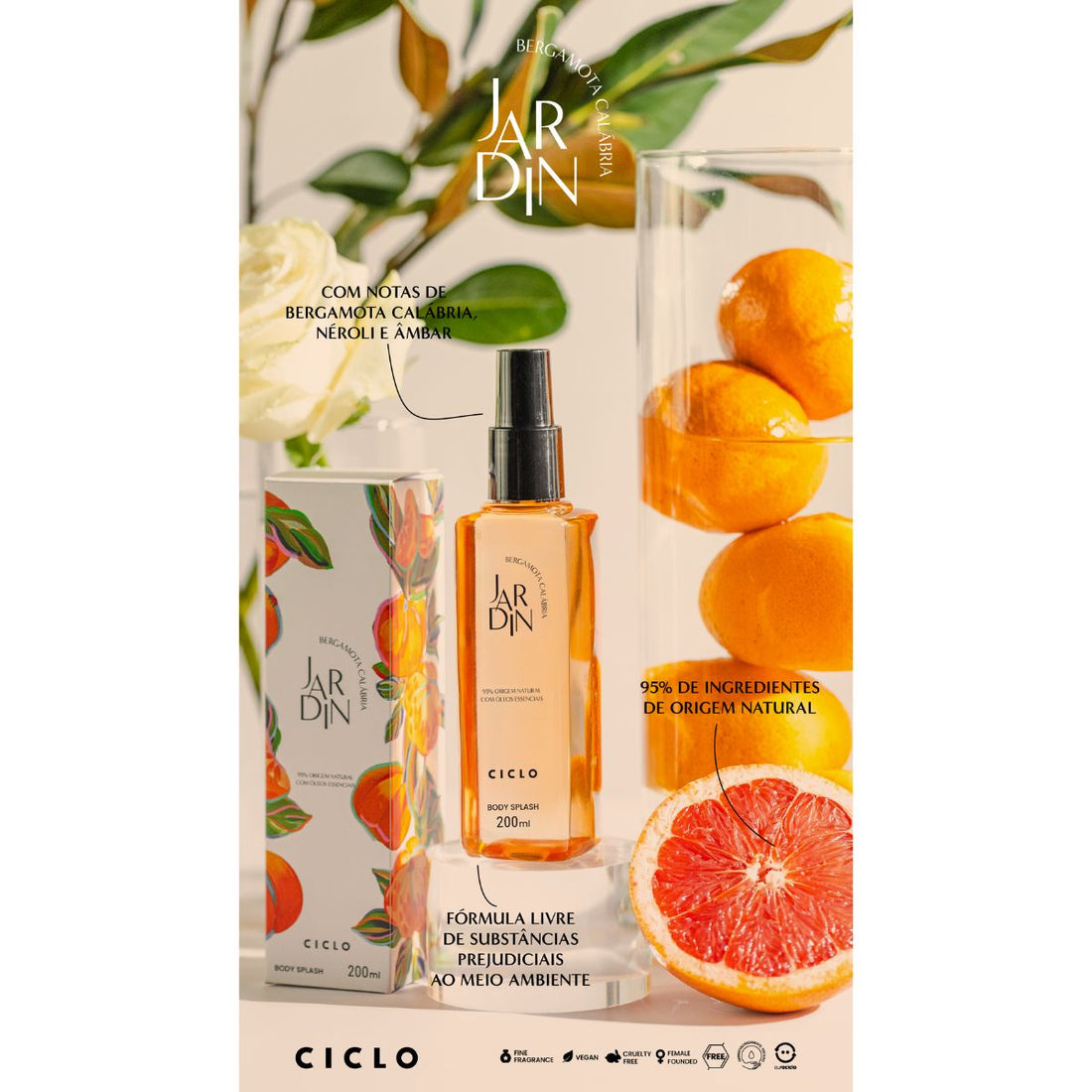 Body Splash Jardin Bergamota Calábria 200ml