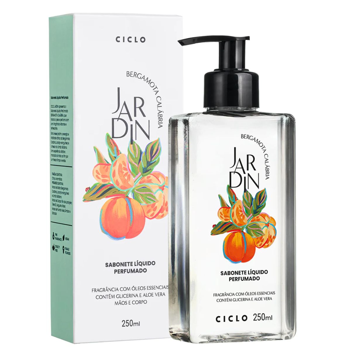 Combo Jardin Bergamota Deo Colonia 100ml + Sabonete Liquido + Hidratante + Body Splash