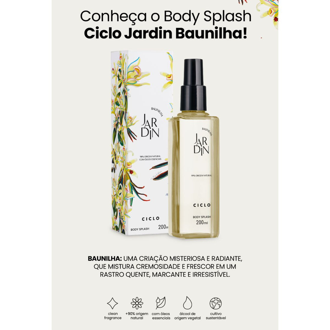 Body Splash Jardin Baunilha 200ml