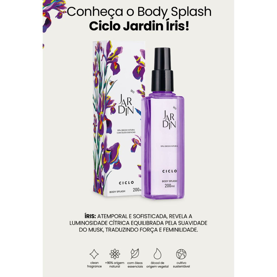 Body Splash Jardin Íris 200ml