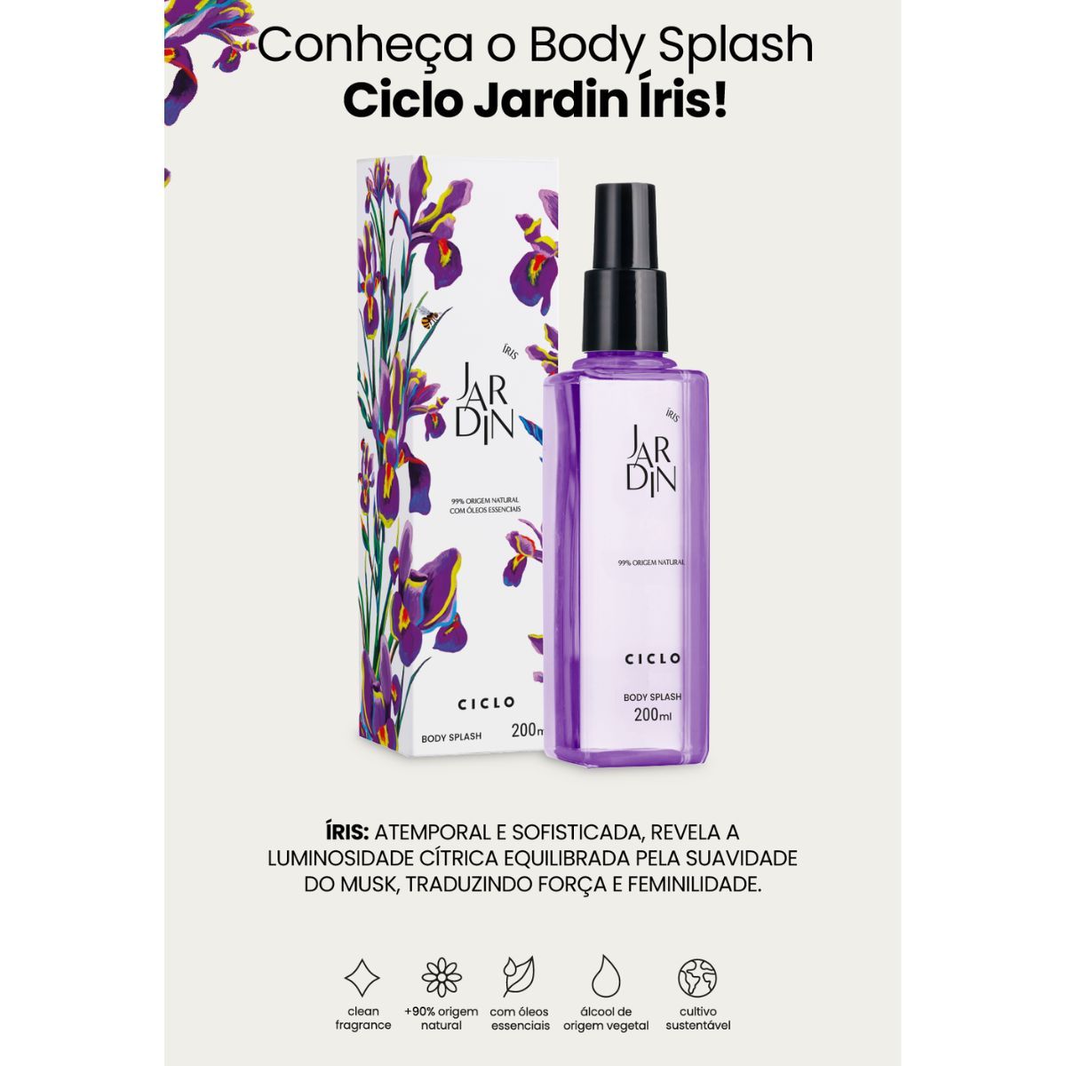Body Splash Jardin Íris 200ml
