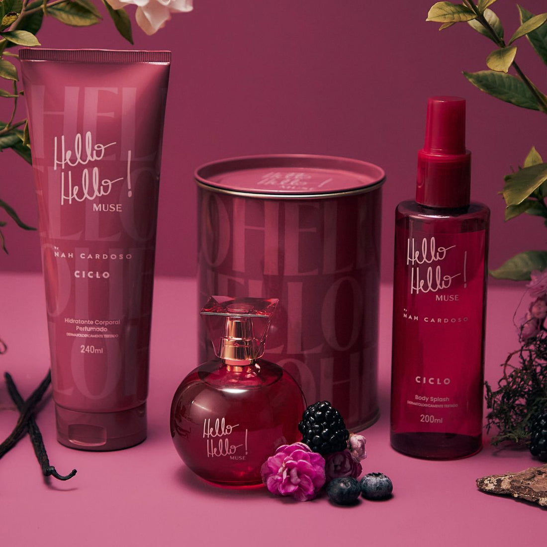 Combo Kit Linha Completa Muse Deo Colônia 100ml + Body + Hidratante + Sacola Exclusiva