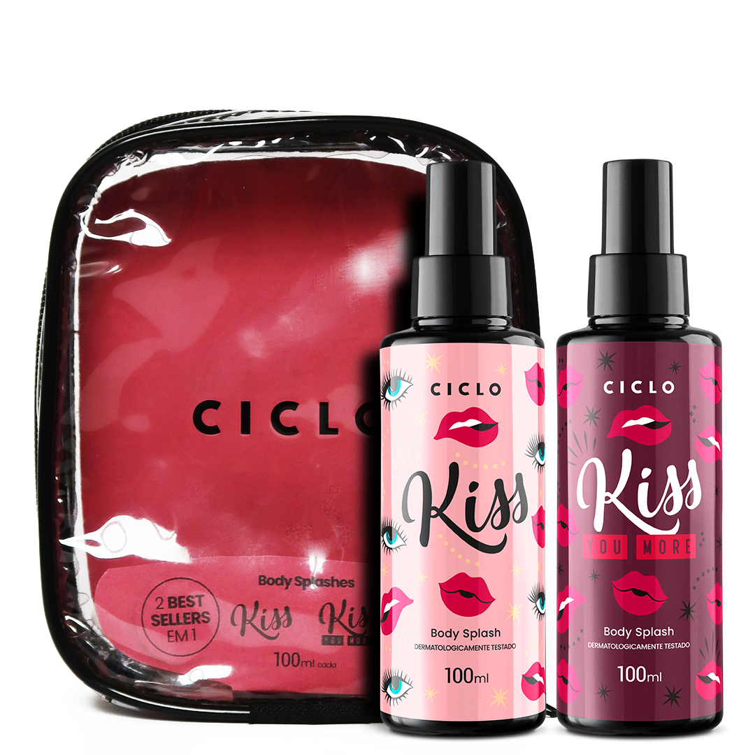 Estojo Body Splash Kiss 100ml + Kiss You More 100ml