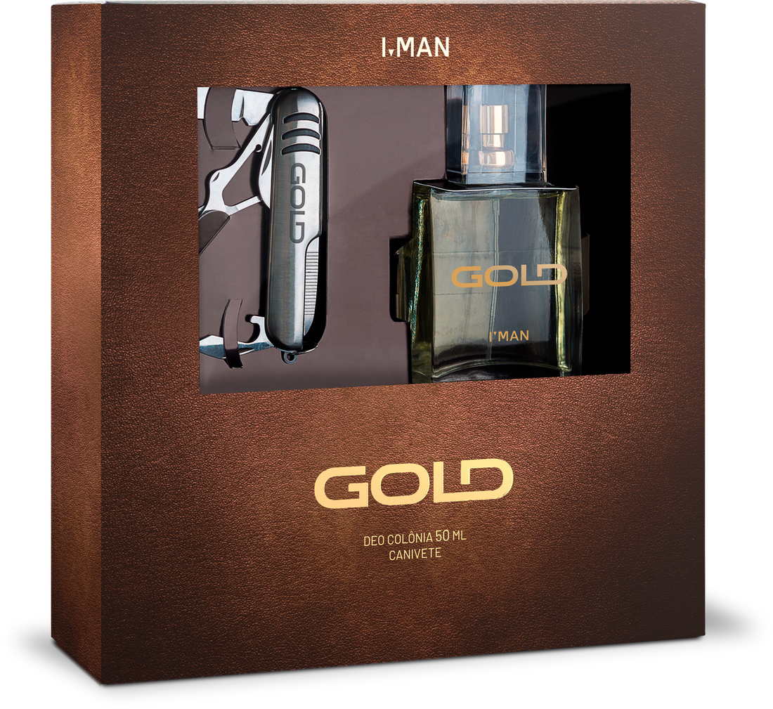 Kit Gold Deo Colônia Gold 50ml + Canivete