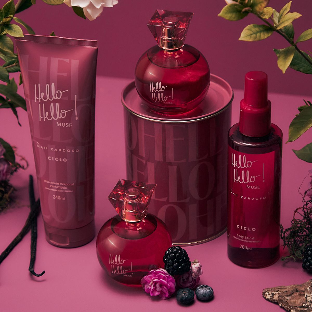 Combo Kit Linha Completa Muse Deo Colônia 100ml + Body + Hidratante + Sacola Exclusiva