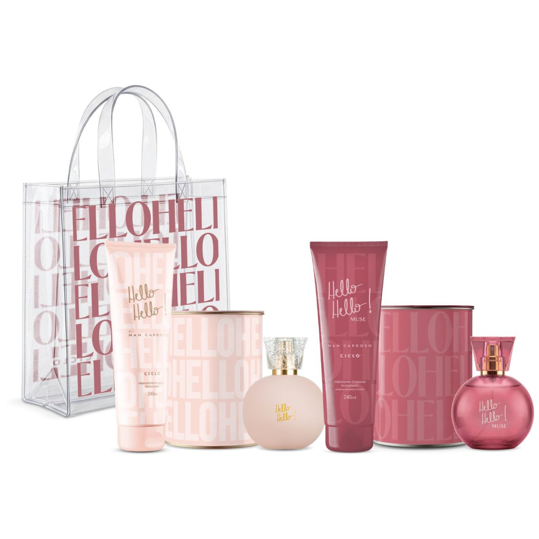 Combo Deo Colônia Com Hidratante Hello Hello + Deo Colônia Com Hidratante Muse  + Sacola Exclusiva