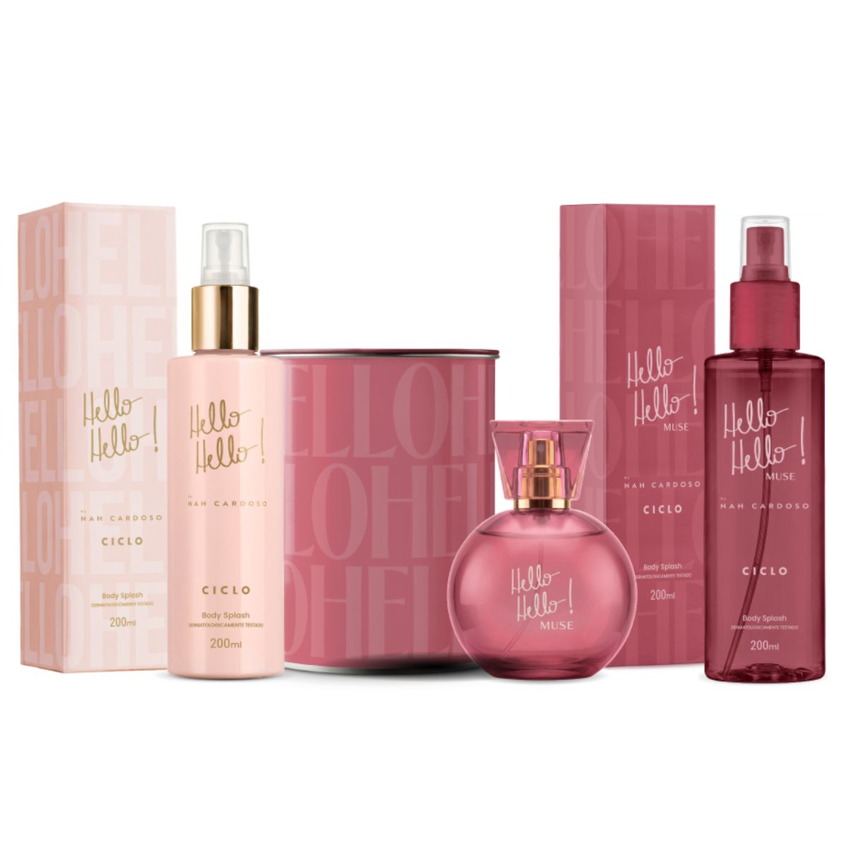 Combo Body Splash Hello Hello + Deo Colônia Muse 100ml + Body Splash Muse Ciclo
