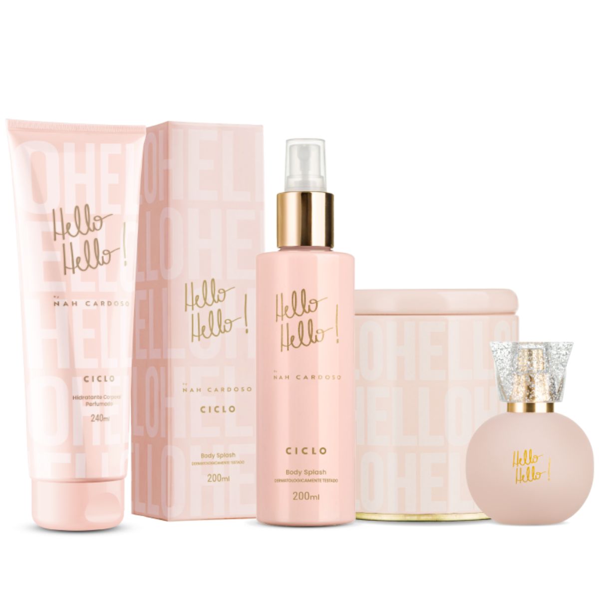 Combo Linha Hello Hello Deo Colônia 50ml + Hidratante + Body Splash