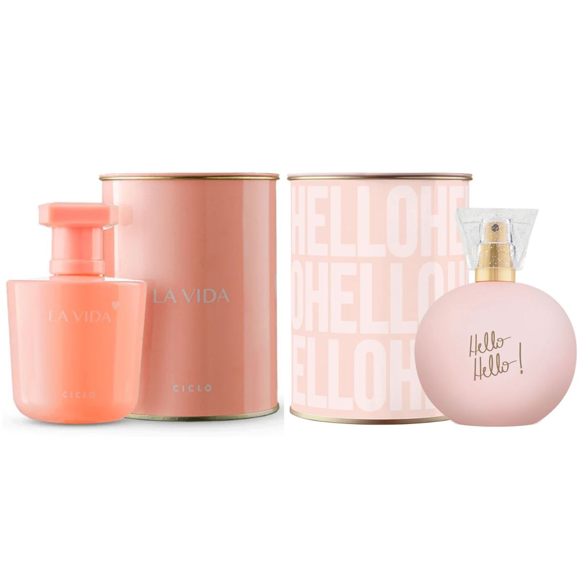 Combo Deo Colonia Lata 100ml La Vida + Hello Hello
