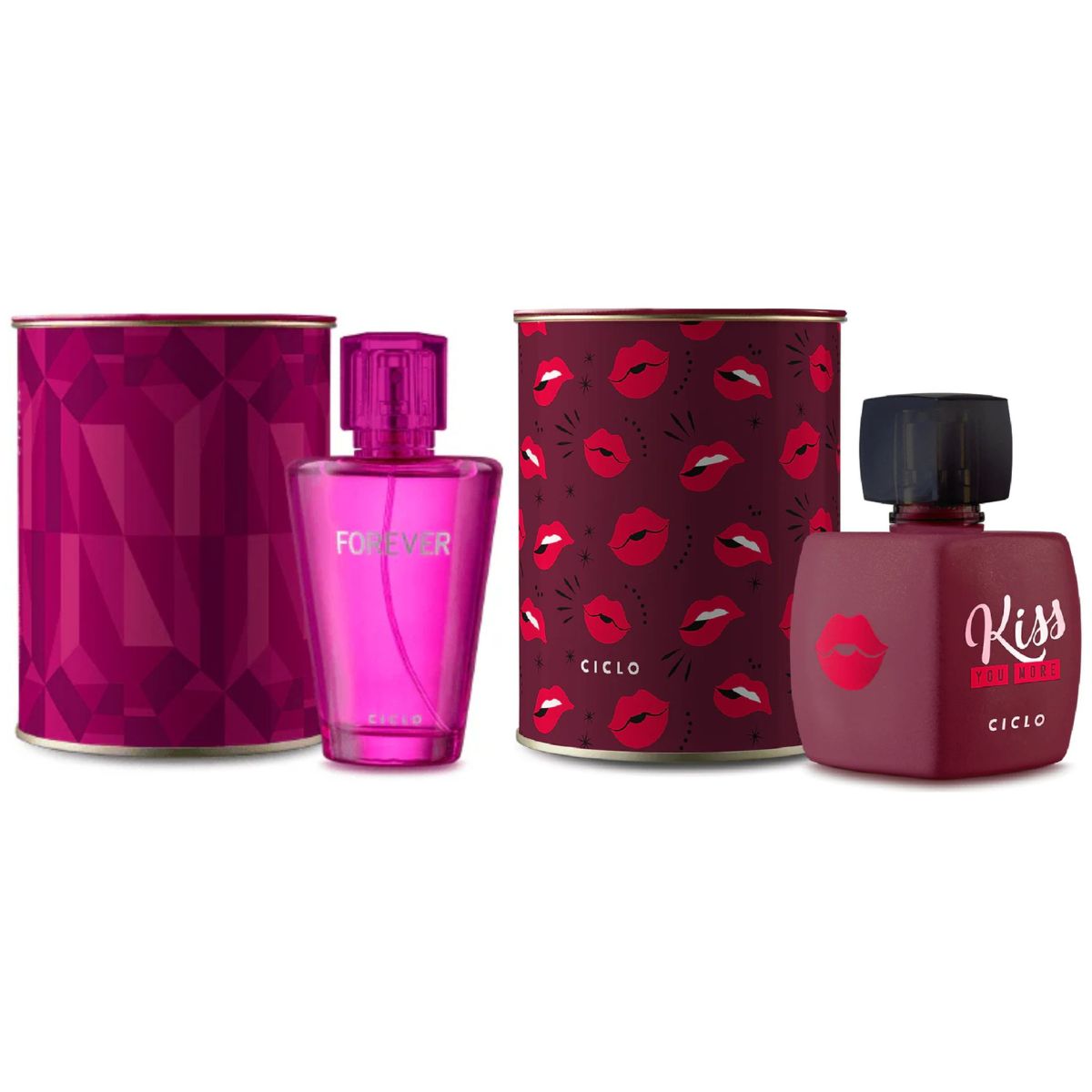 Combo Deo Colonia 100ml Lata Kiss You More + Forever