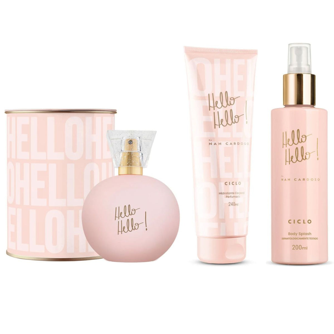 Combo Hello Hello Deo Colonia 100ml + Body Splash + Loção Hidratante