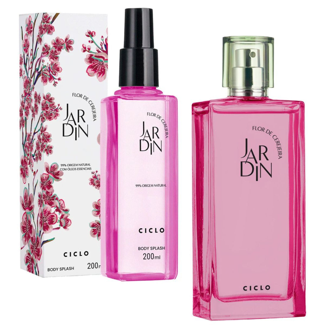 Combo Jardin Flor De Cerejeira Deo Colônia 100ml + Body Splash