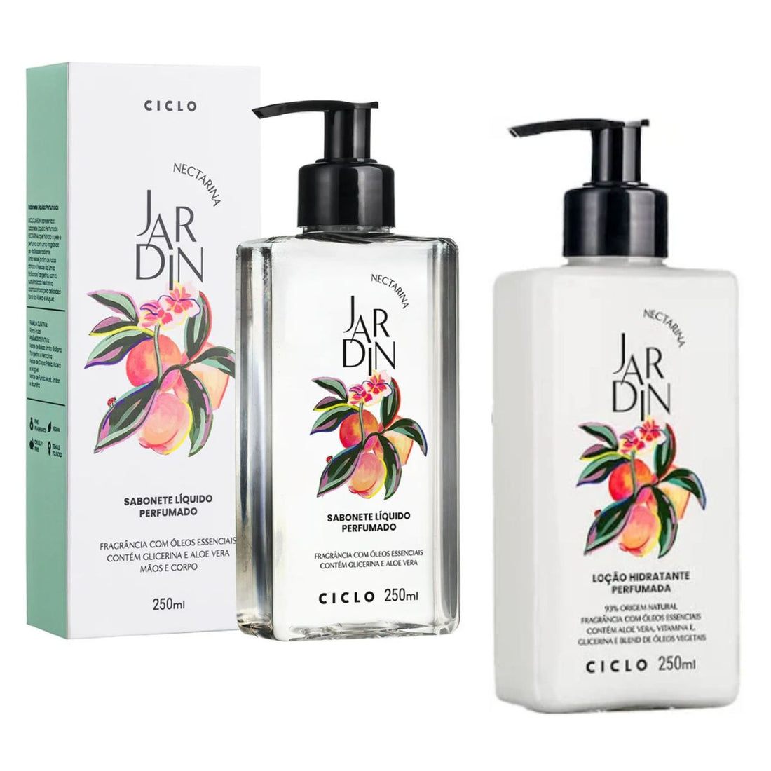 Combo Jardin Nectarina Loção Hidratante + Sabonete Líquido