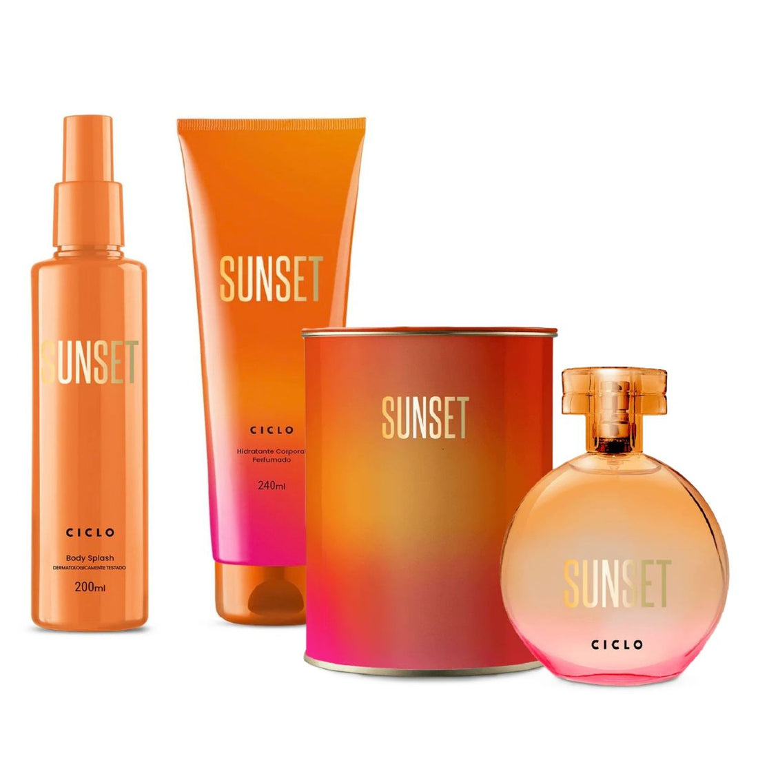 Combo Sunset Deo Colonia + Body Splash + Hidratante