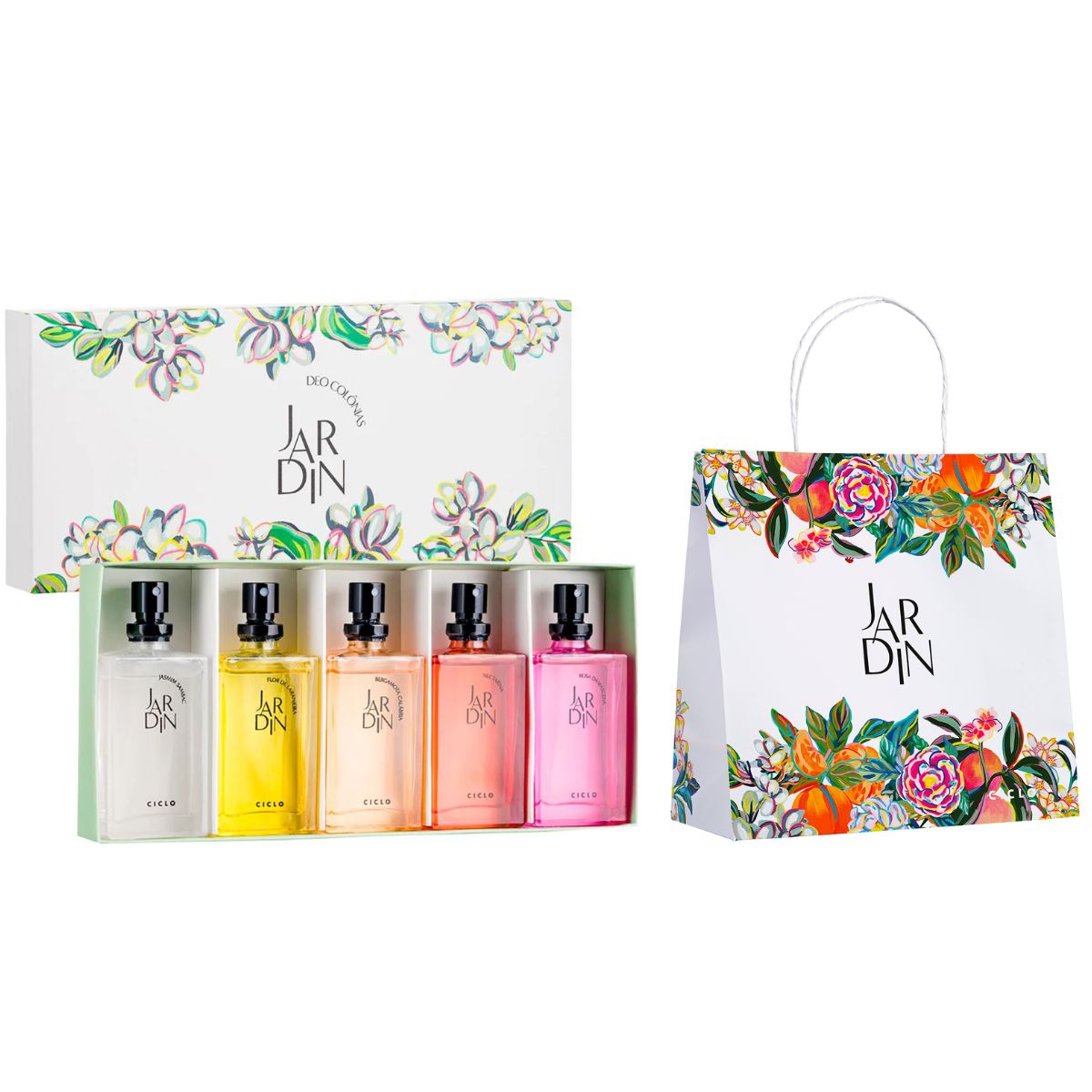 Estojo Jardin 5 Deo Colônias 25ml + Sacola Presenteavel