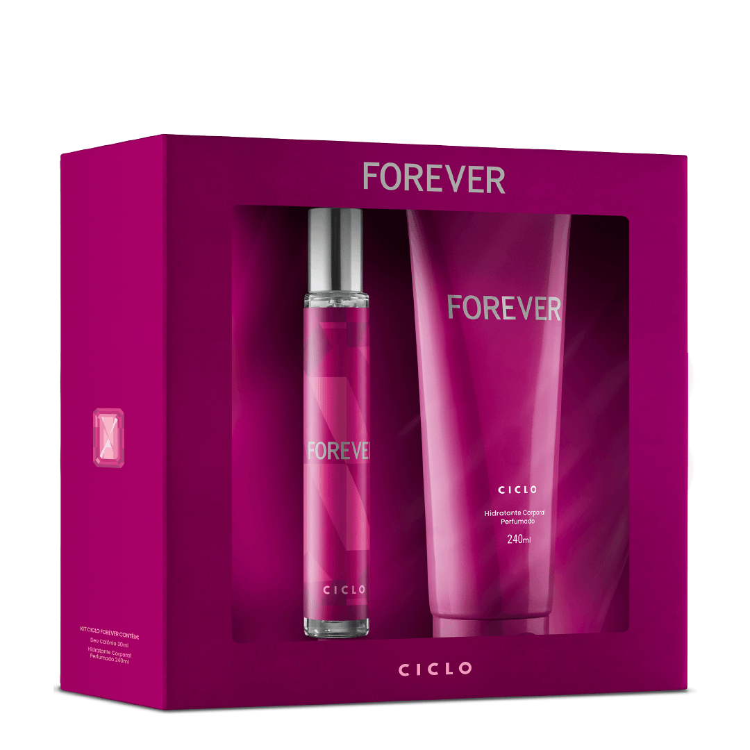 Estojo Forever Deo Colônia 30ml + Loção Hidratante 240ml - Ciclo Cosméticos
