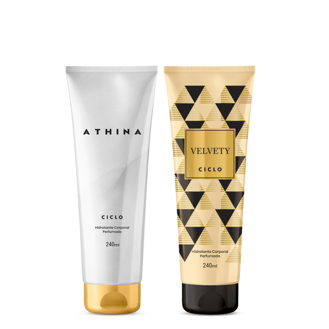 Combo Loção Hidratante Athina + Velvety 240ml