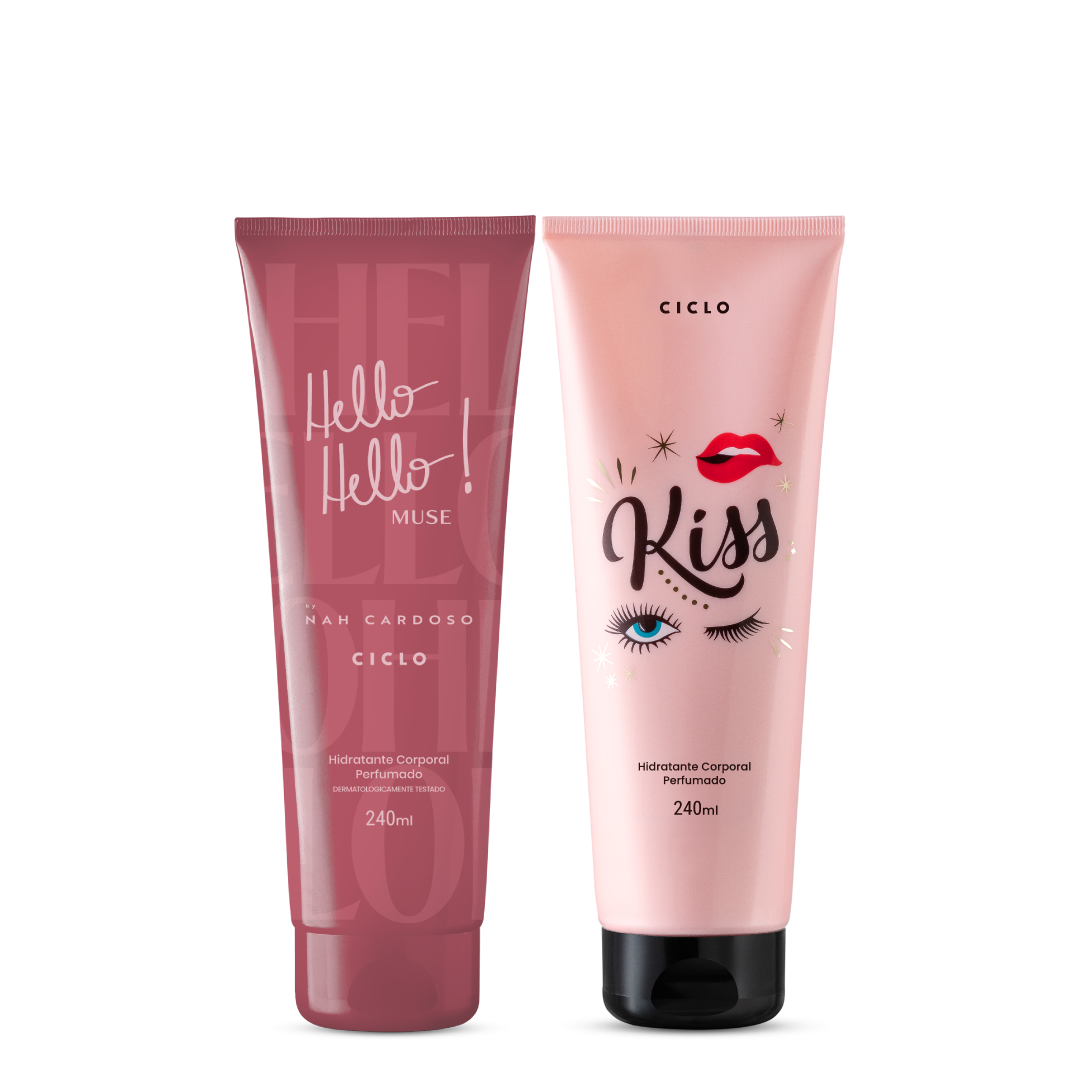 Combo Loção Hidratante Kiss + Hello Hello Muse 240ml