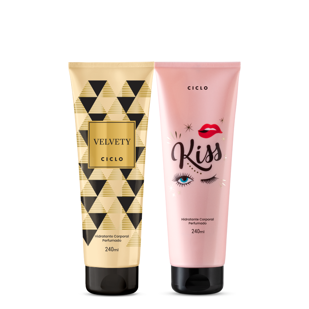 Combo Loção Hidratante Kiss + Velvety 240ml